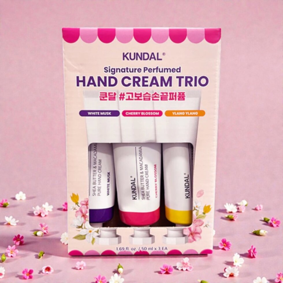 KUNDAL - Signature Perfumed Hand Cream Trio - Hydratační a vyživující krém na ruce - 3 x 50 ml