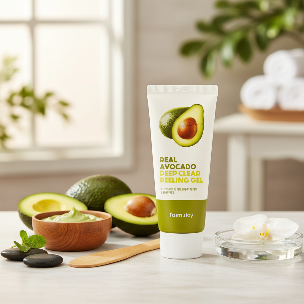 Farm Stay - Real Avocado Deep Clear Peeling Gel - Hloubkově čisticí peelingový gel s avokádem - 100 ml