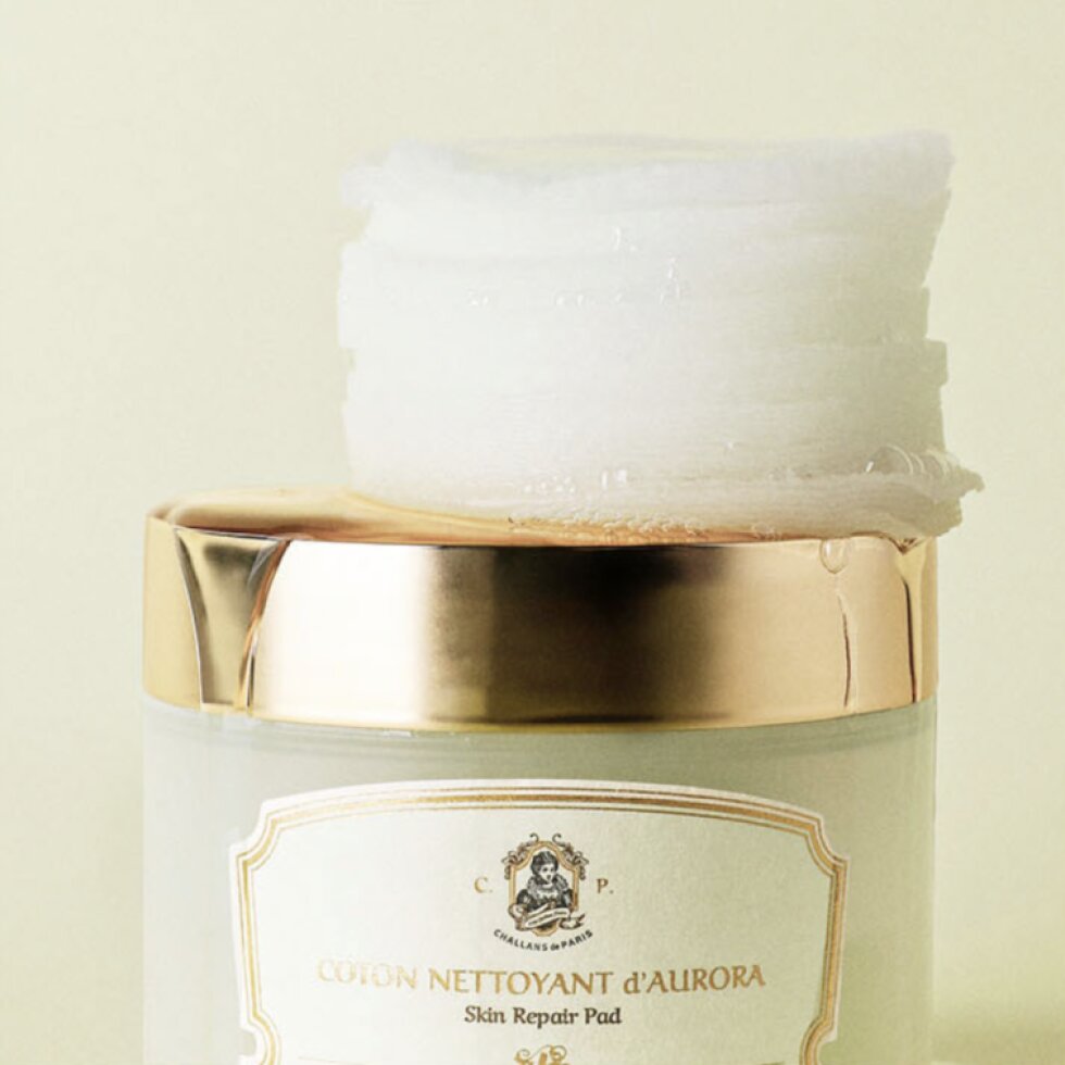 CHALLANS DE PARIS - Coton Nettoyant d'Aurora Excellence - Luxusní odličovací tampónky pro obnovu pleti - 120 ml