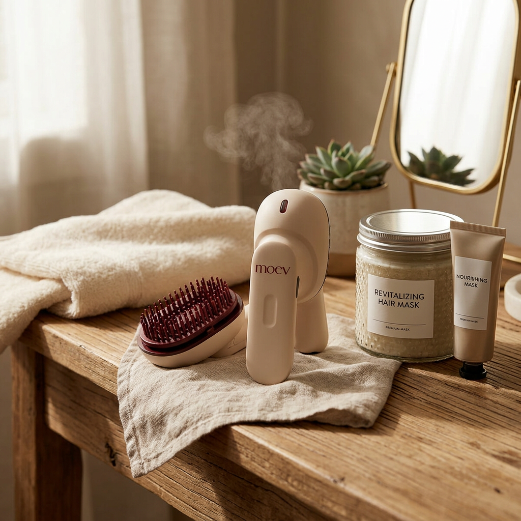 MOEV - Hair Steamer Pro - Parní přístroj na regeneraci vlasů - 1ks