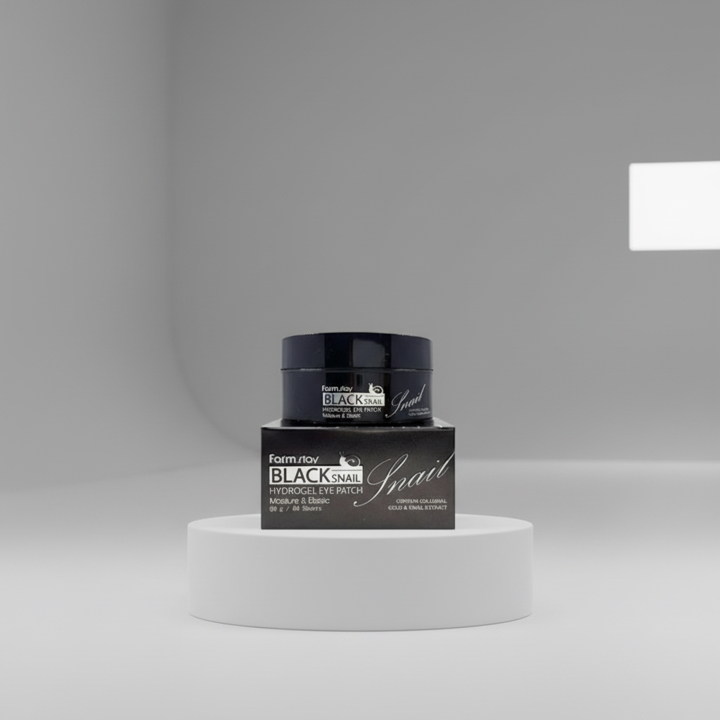 Farm Stay - Black Snail Hydrogel Eye Patch - Hydrogelové polštářky pod oči s extraktem ze šnečího mucinu - 60 ks
