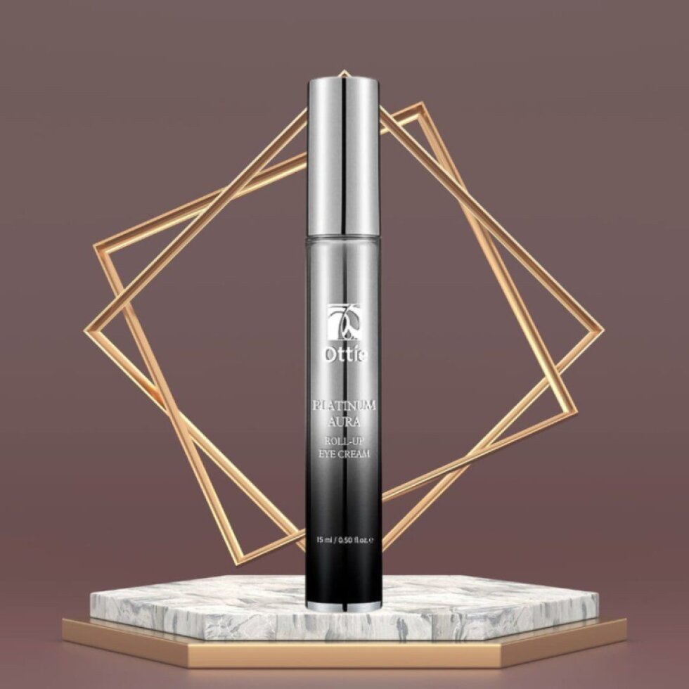 OTTIE - Platinum Aura Roll-Up Eye Cream - Oční krém s platinou pro efektivní omlazení pleti - 15 ml