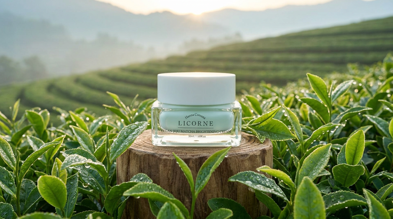 LICORNE - Vegan Jeju Matcha Brightening Cream - Veganský rozjasňující krém s jeju matchou - 50 ml