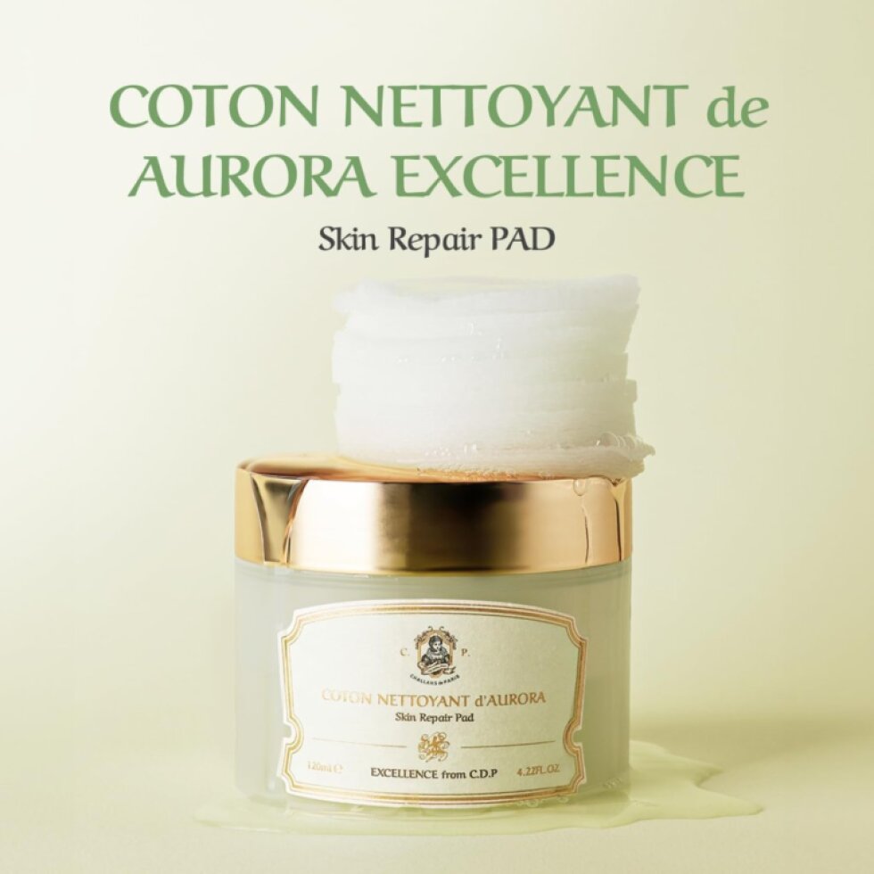 CHALLANS DE PARIS - Coton Nettoyant d'Aurora Excellence - Luxusní odličovací tampónky pro obnovu pleti - 120 ml