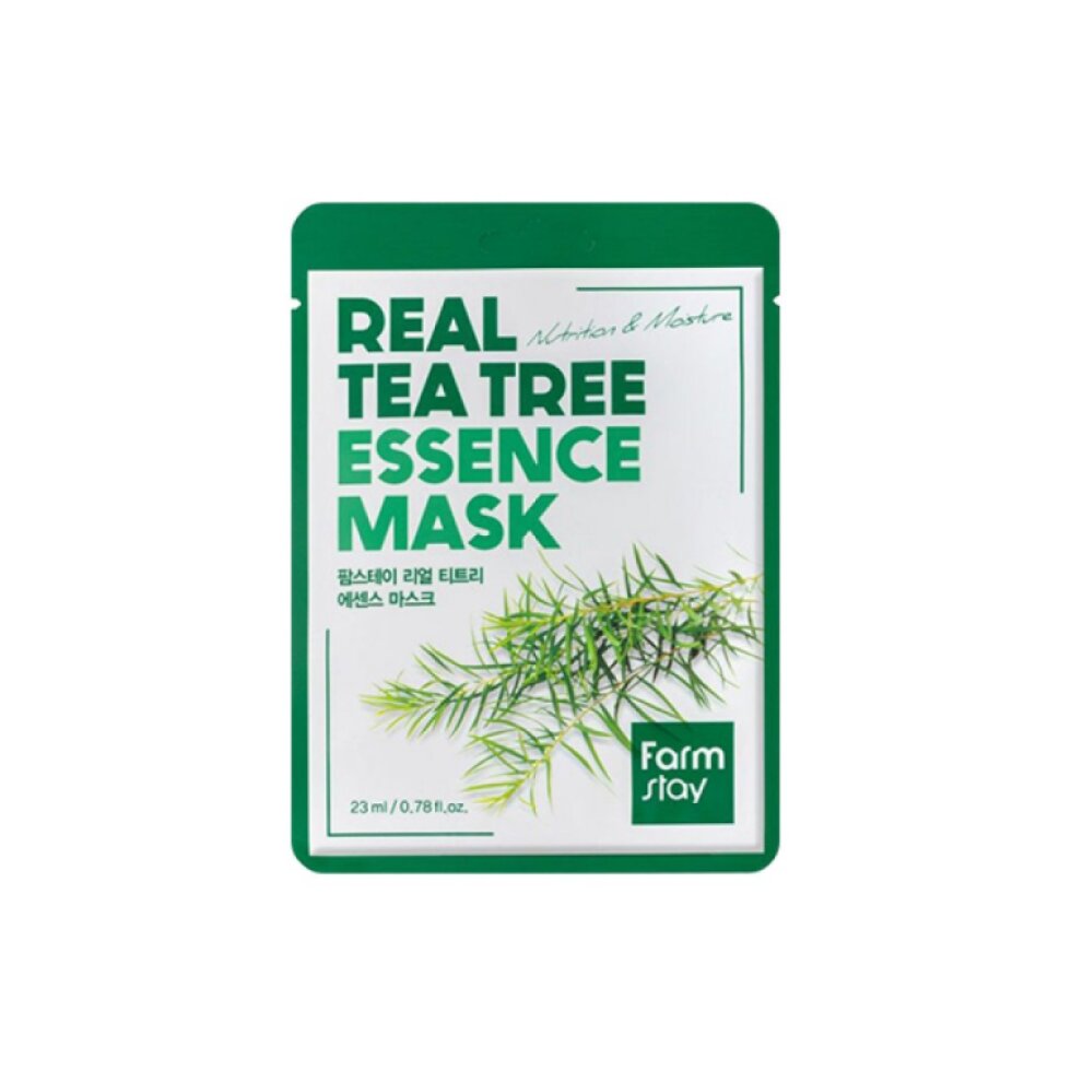 Farm Stay - Real Tea Tree Essence Mask - Zklidňující plátýnková maska Tea Tree - 1 ks