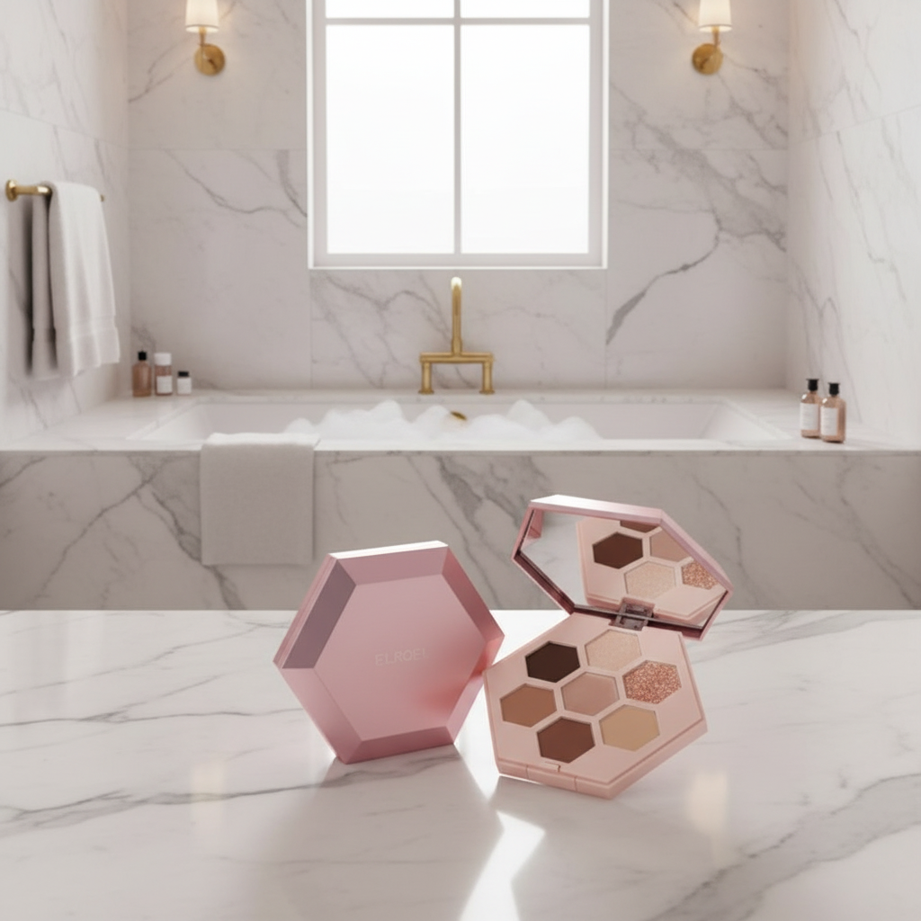 ELROEL - Barely Mood Shadow Palette 01 Brown Mauve - Paletka očních stínů v jemných tónech - 8,7 g