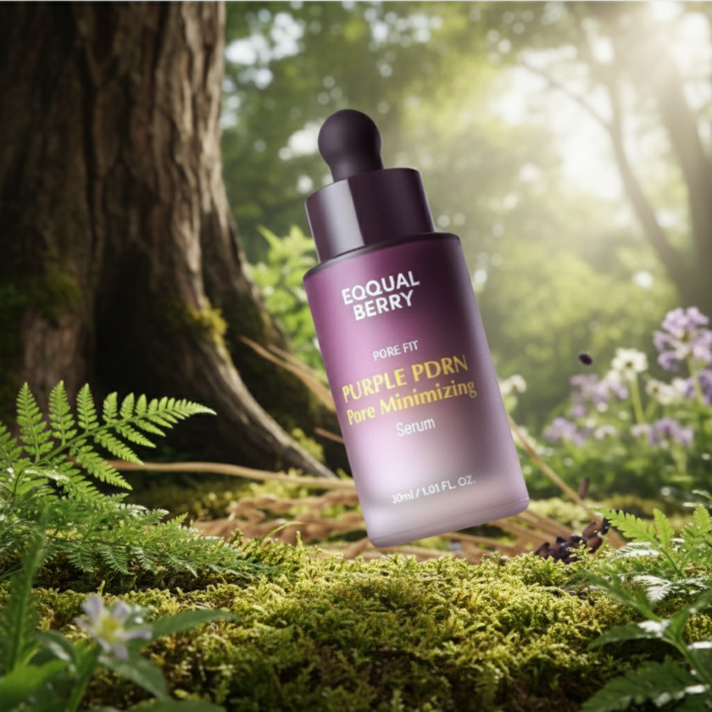 EQQUALBERRY - Purple PDRN Pore Minimizing Serum - Fialové sérum s PDRN pro minimalizaci pórů - 30 ml