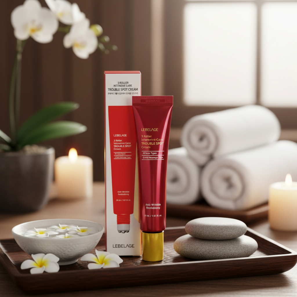 LEBELAGE 3 Roller Intensive Care Trouble Spot Cream - Intenzivní krém proti vráskám s roll-onem - 30 ml