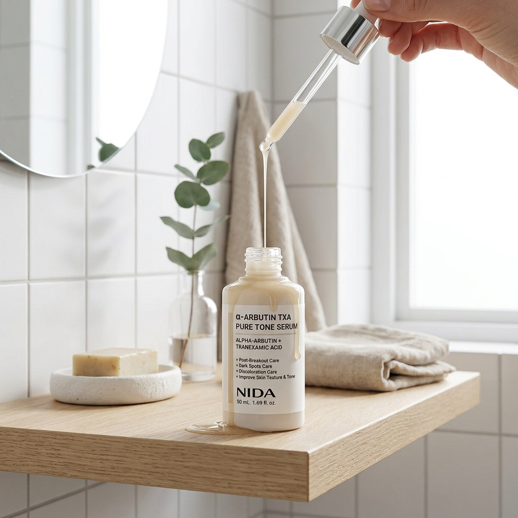 NIDA - a-Arbutin TXA Pure Tone Serum Serum - Rozjasňující sérum s alfa-arbutinem a kyselinou tranexamovou - 50 ml