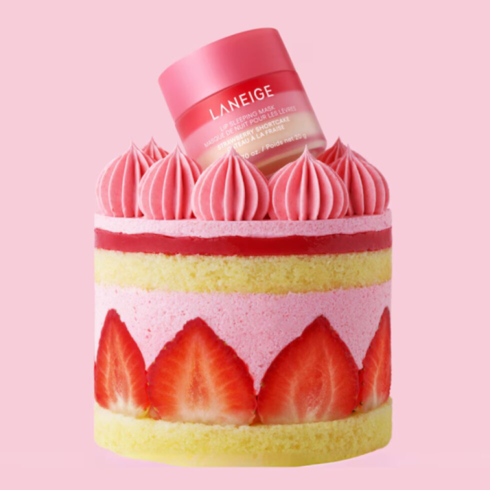 LANEIGE - Lip Sleeping Mask Strawberry Shortcake - Noční maska na rty v limitované příchuti jahodového dezertu - 20 g