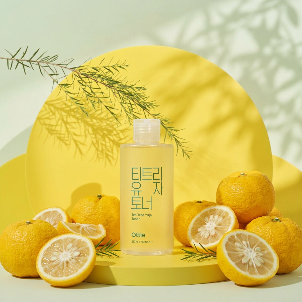OTTIE - Tea Tree Yuja Toner - Pleťové tonikum s tea tree a citronem yuja - 210 ml
