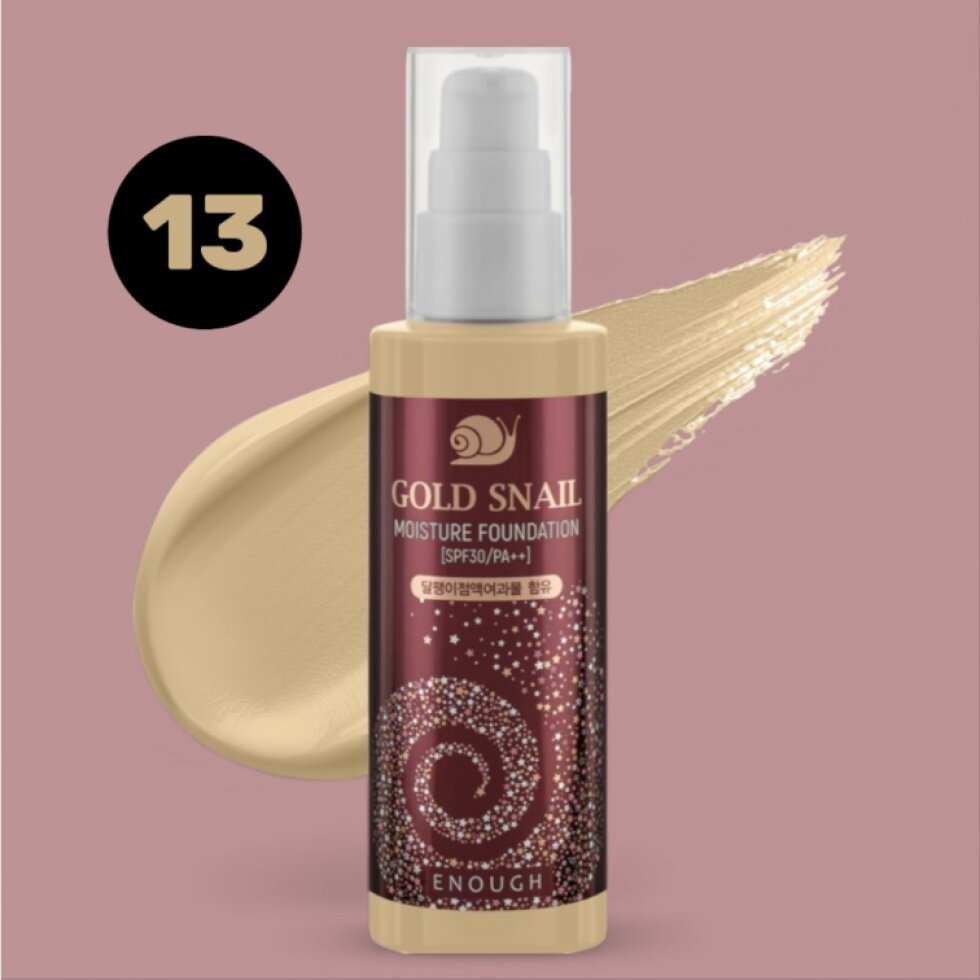 ENOUGH - Gold Snail Moisture Foundation SPF30 - Hydratační make-up s extraktem ze šneka s SPF30 odstín #13 - 100 ml