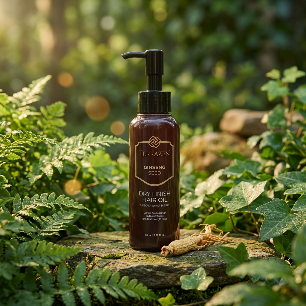 TERRAZEN - Ginseng Deed Dry Finish Hair Oil - Luxusní vlasový olej - 100 ml