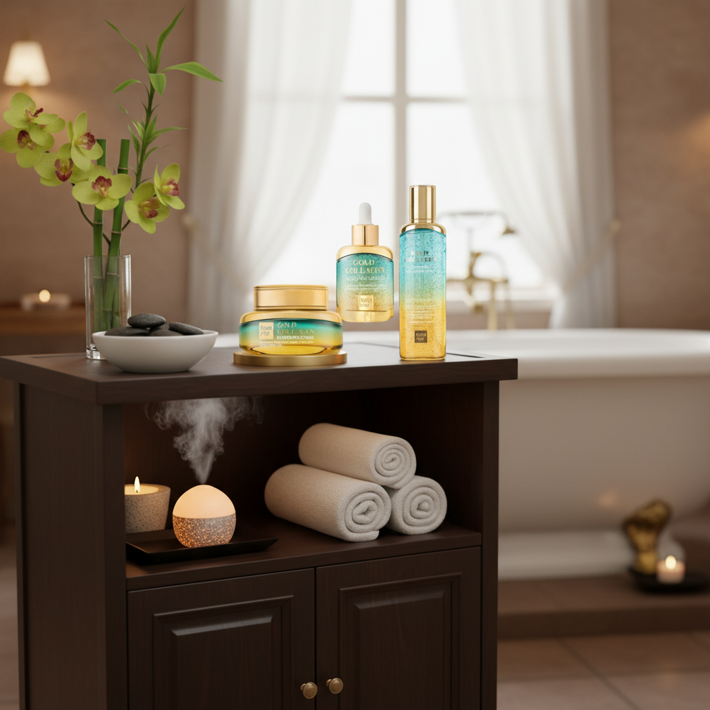 Farm Stay - Gold Collagen Nourishing - Sada produktů proti vráskám