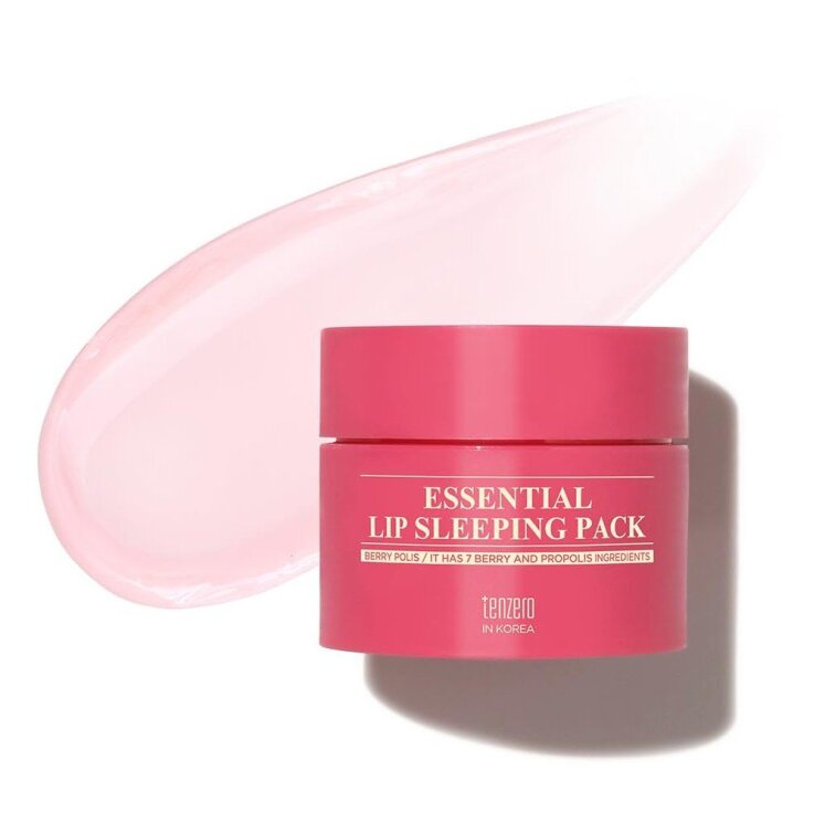 TENZERO - Essential Lip Sleeping Pack Berry Polis - Noční regenerační balzám na rty s vůní lesních plodů - 15 g