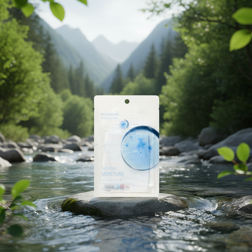 MIXSOON - Daily Mask Pack Saturday Moisture - Hydratační plátýnková maska s kyselinou hyaluronovou a panthenolem - 20 ml