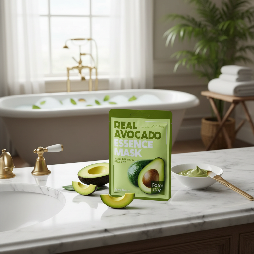 FARM STAY Hydratační a vyživující plátýnková maska s avokádem