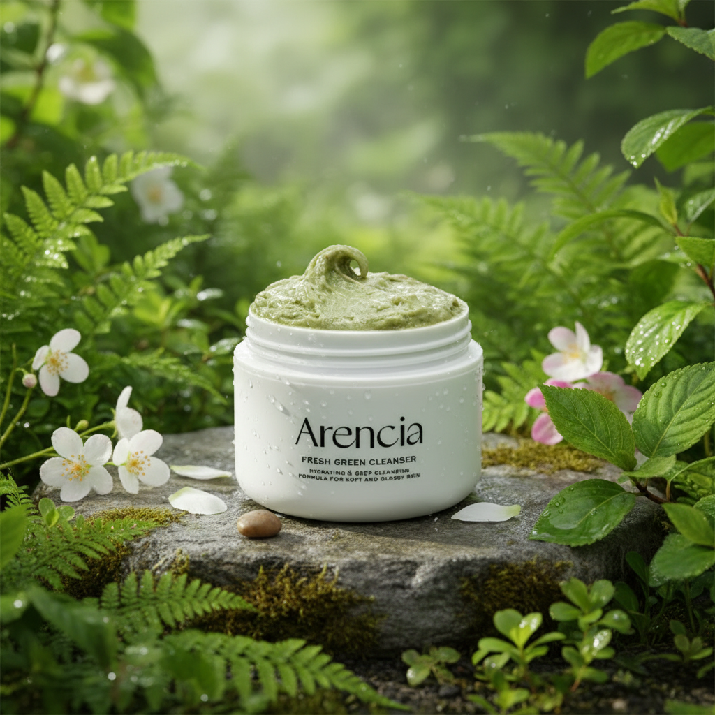 ARENCIA - Fresh Green Rice Mochi Cleanser - Čisticí balzám s práškem ze zeleného čaje a rýží 3v1 - 120 ml