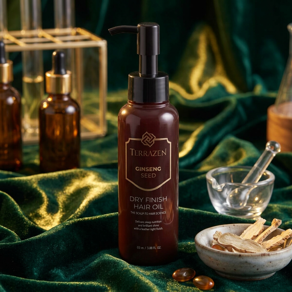 TERRAZEN - Ginseng Deed Dry Finish Hair Oil - Luxusní vlasový olej - 100 ml