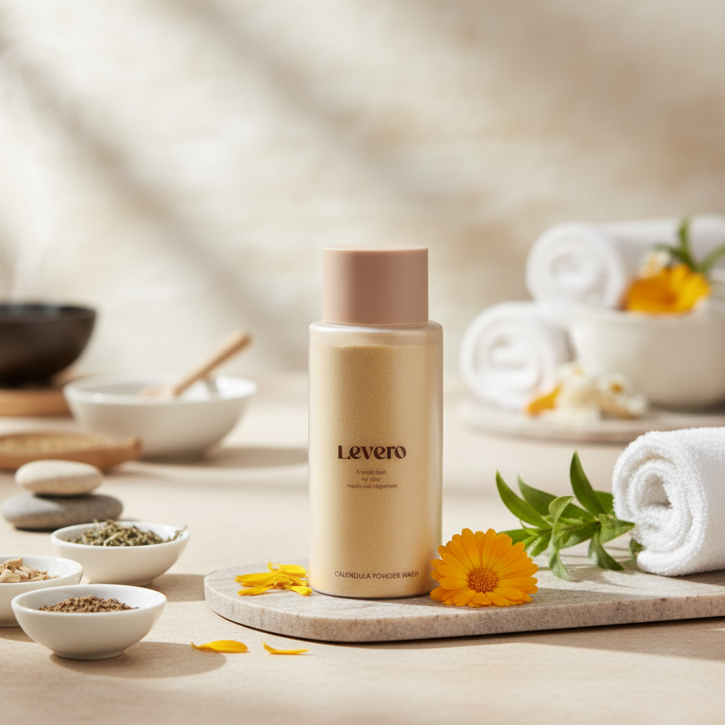 LEVERO - Power Wash Calendula - Heřmánkový čisticí pudr - 200 g
