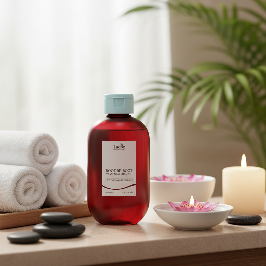 Lador - Root Re-Boot Awakening Shampoo Red Ginseng & Beer Yeast - Šampon proti vypadávaní vlasů s ženšenem a pivními kvasnicemi - 300 ml