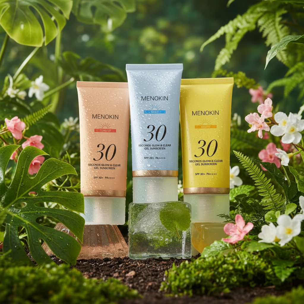 MENOKIN - 30 Seconds Glow & Clear Gel Sunscreen TONE UP - 30sekundový posilující gelový opalovací krém - 50 ml
