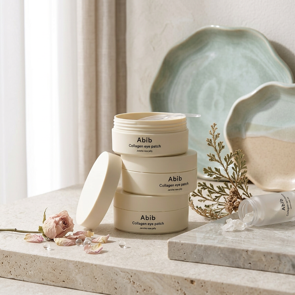 Abib - Collagen Eye Patch Jericho Rose Jelly - Hydratační hydrogelové oční polštářky - 60 ks