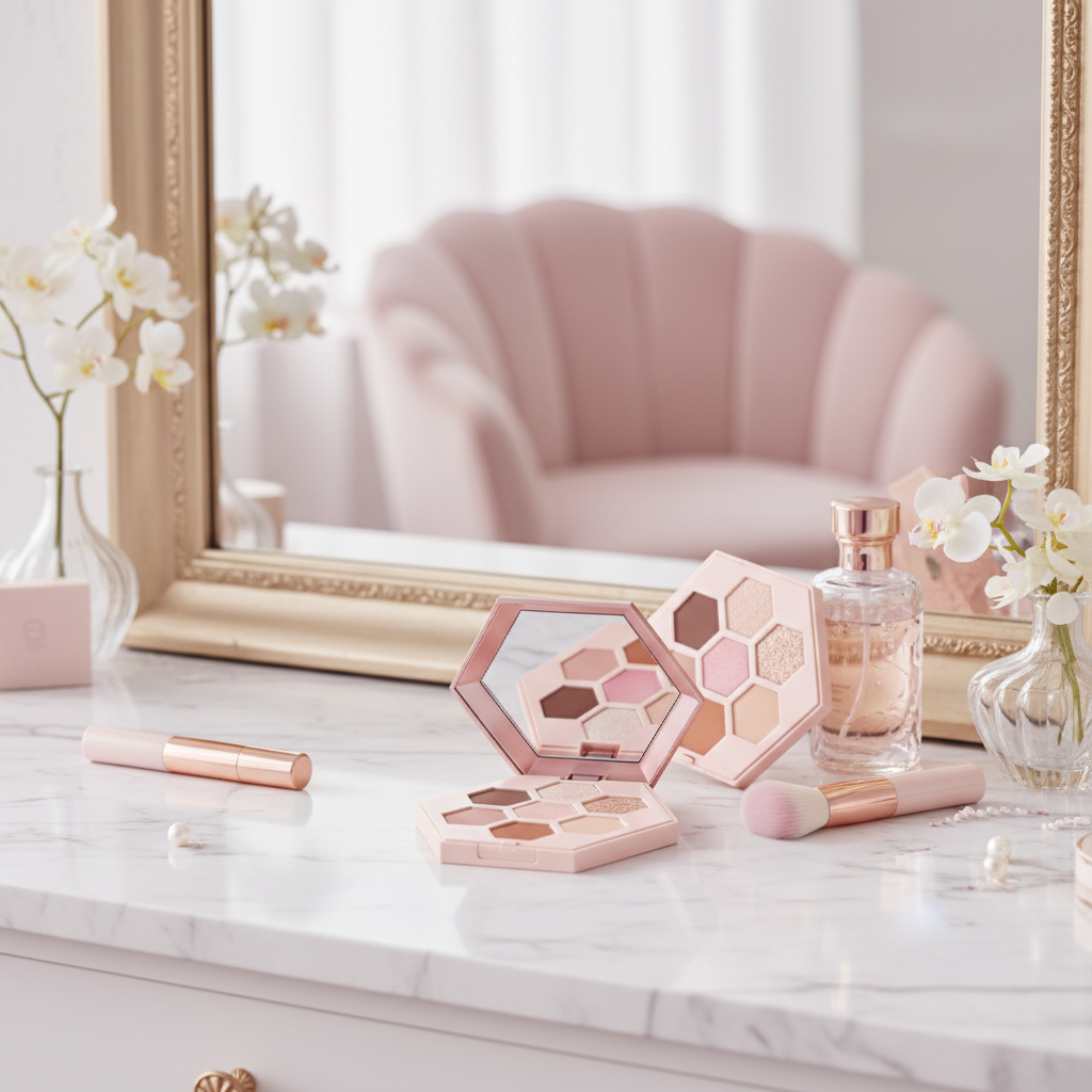 ELROEL - Barely Mood Shadow Palette 02 Pale Rose - Paletka očních stínů v jemných růžových tónech - 8,7 g