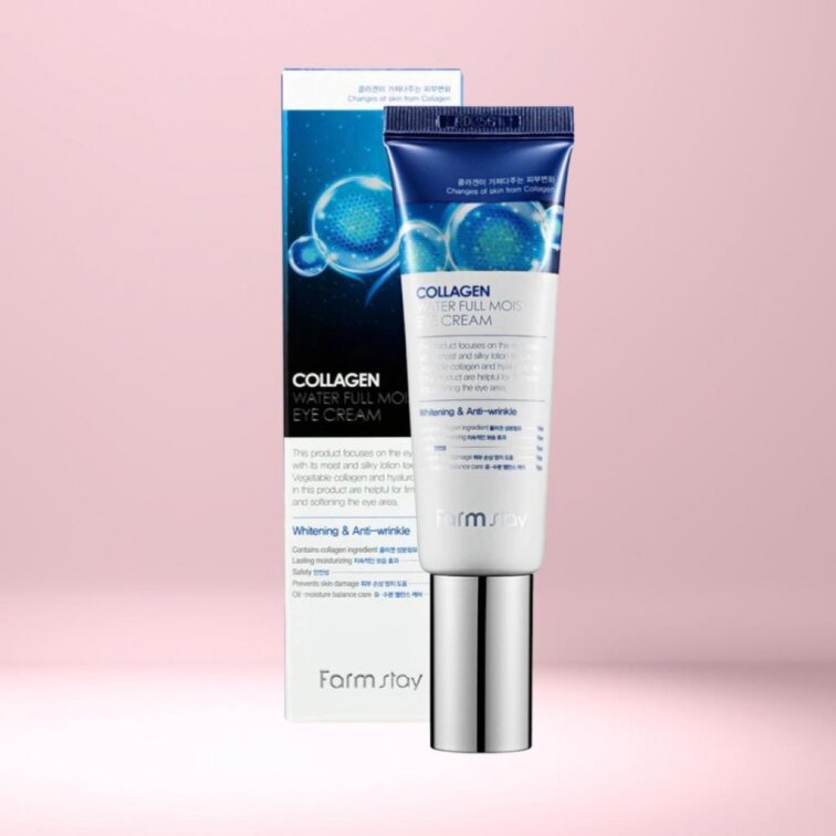 Farm Stay - Water Full Moist Rolling Eye Serum - Kolagenové sérum pod oči s kuličkou - 25 ml