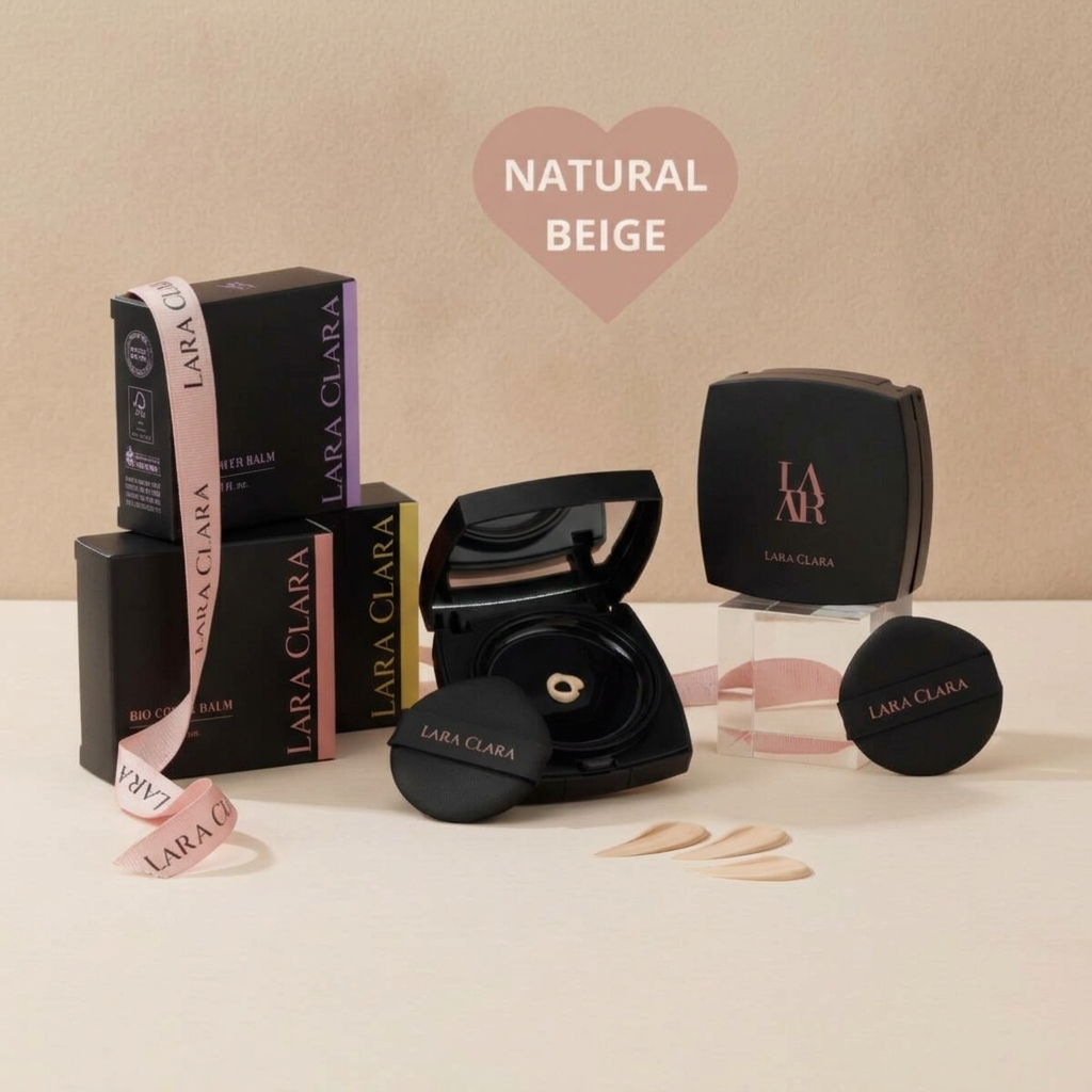 LARA CLARA - Bio Cover Balm Natural Beige - Lehký BB cushion - 15 g