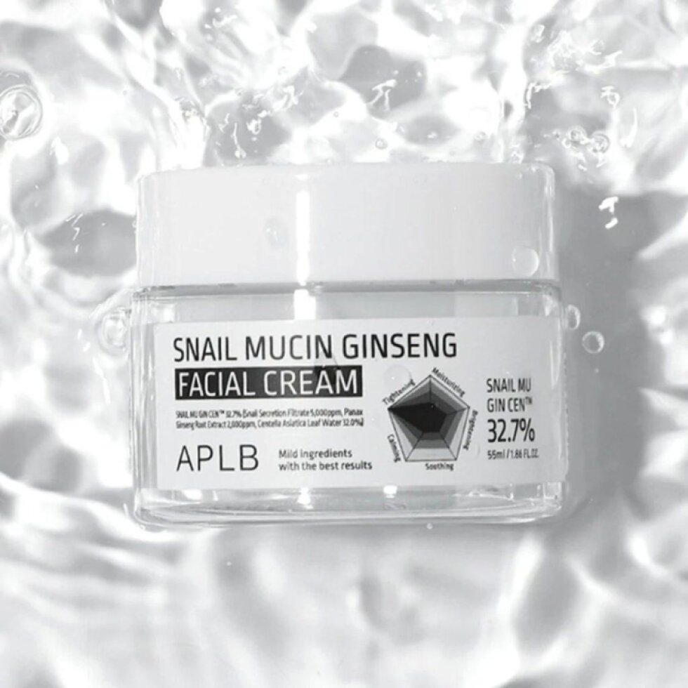 APLB - Snail Mucin Ginseng Facial Cream - Omlazující krém s ženšenem a šnečím mucinem - 55 ml