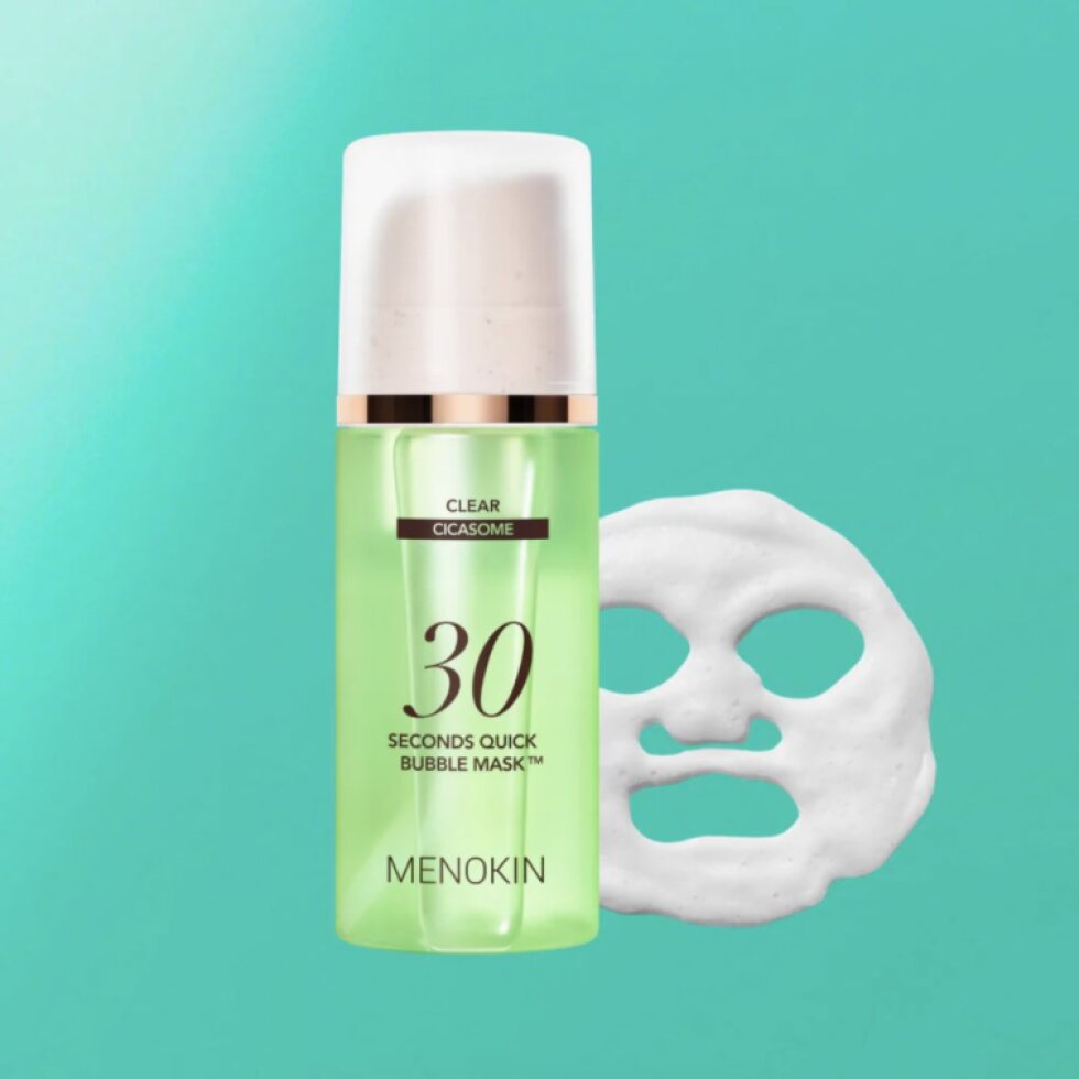 MENOKIN - 30 Seconds Quick Bubble Mask Clear - 30sekundové, bublinkové, zklidňující sérum - 95 ml