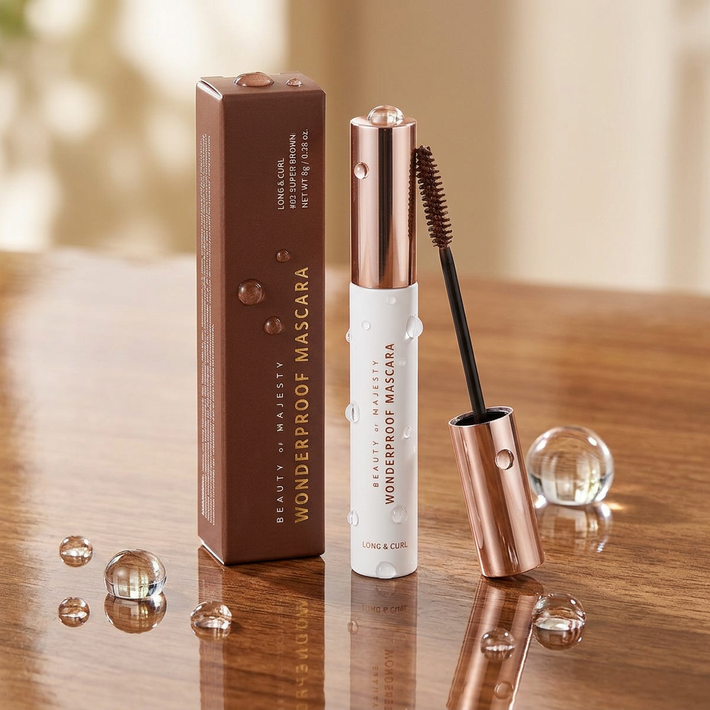 B.O.M. - Wonderproof Mascara Long & Curl #02 Super Brown - Voděodolná prodlužující řasenka - 8 g