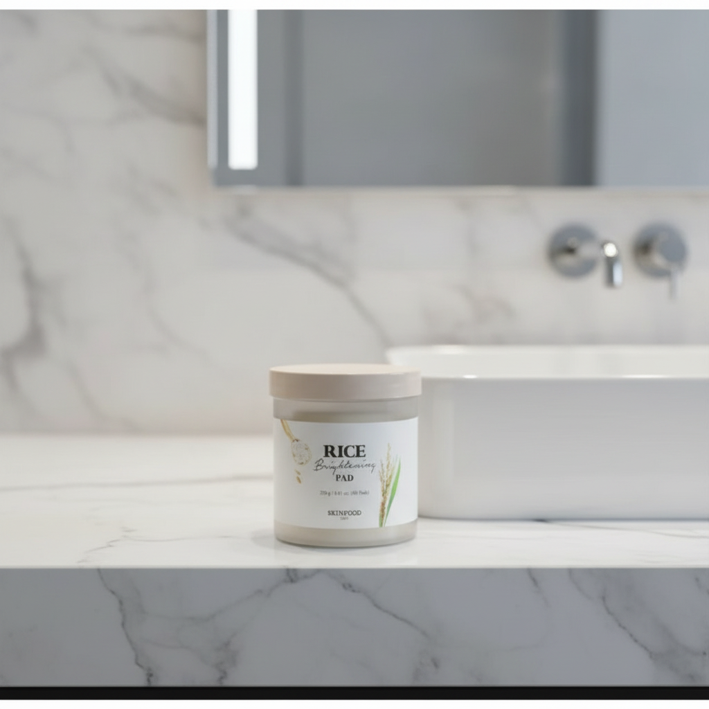 SKINFOOD - Rice Brightening Pad - Rýžové rozjasňující tampony - 60 ks