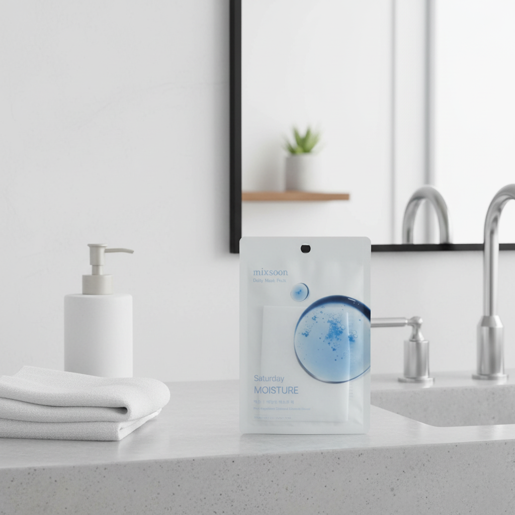MIXSOON - Daily Mask Pack Saturday Moisture - Hydratační plátýnková maska s kyselinou hyaluronovou a panthenolem - 20 ml