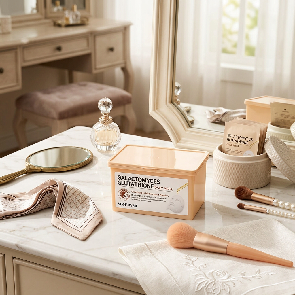 SOME BY MI - Galactomyces Glutathione Daily Mask - Rozjasňující plátýnková maska s fermenty v praktickém balení - 30 ks