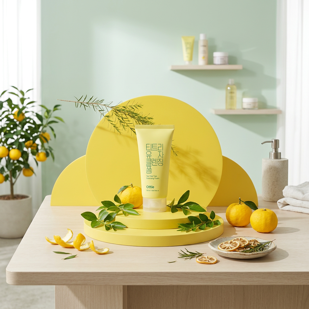 OTTIE - Tea Tree Yuja Cleansing Foam - Čisticí pěna s tea tree a citronem yuja - 120 ml