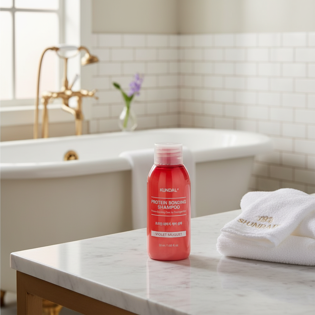 KUNDAL - Protein Bonding Care Shampoo - Proteinový šampon VIOLET MUGUET - 50 ml