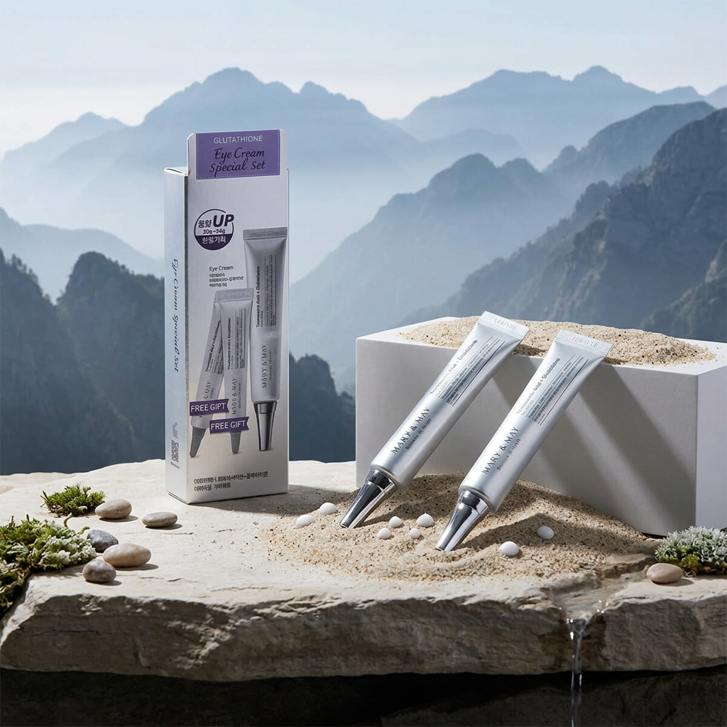 Mary&May - Glutathione Eye Cream Special Set - Speciální dárková sada s glutathionovým očním krémem - 30g + 2x12g