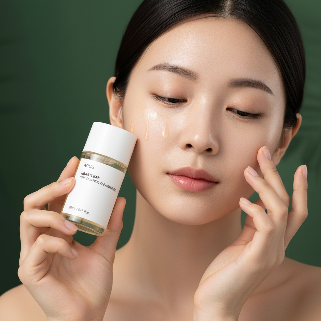 ANUA - Heartleaf Pore Control Cleansing Oil travel size - Odličovací olej na obličej - 20 ml