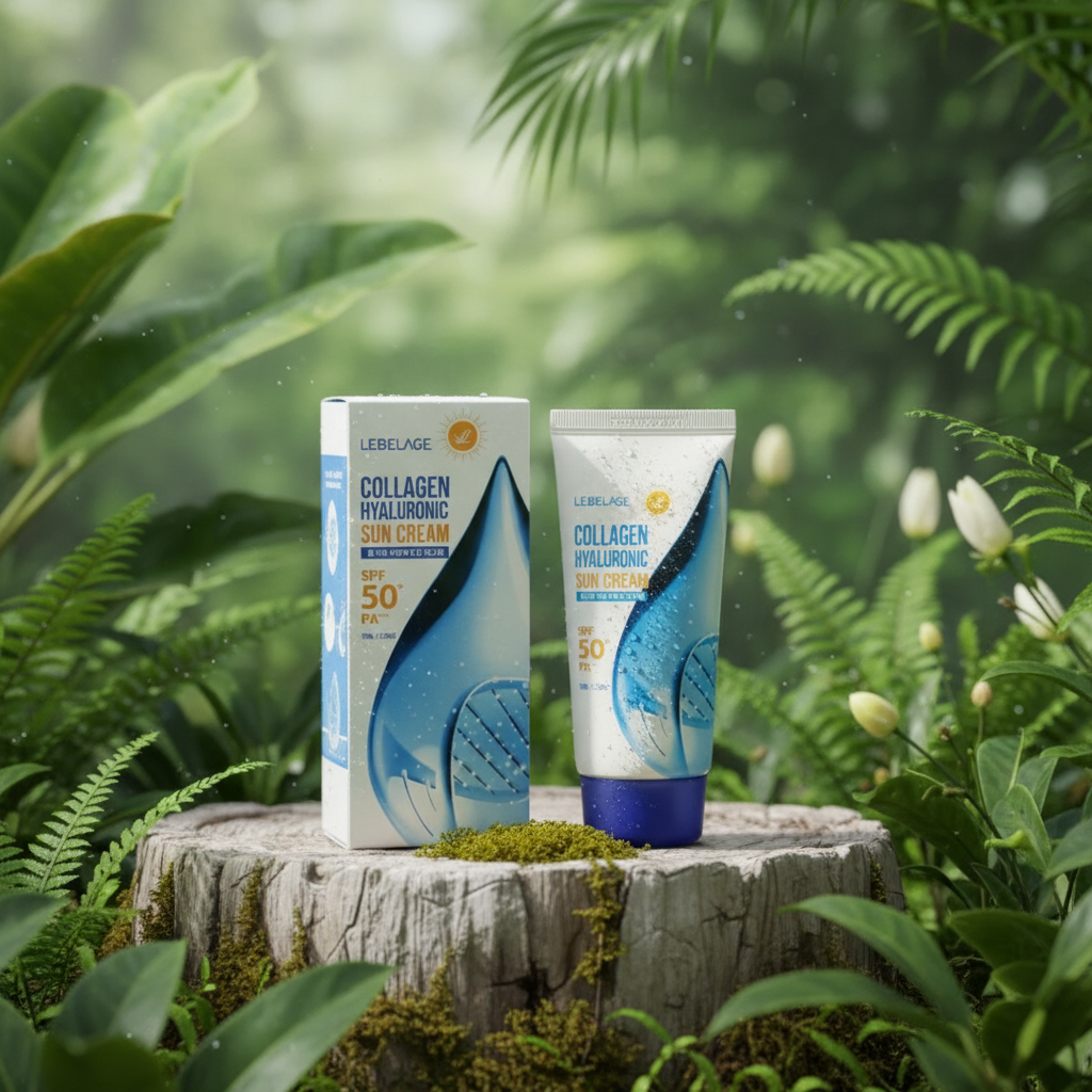 LEBELAGE - Collagen Hyauronic Sun Cream (SPF50+/PA+++) - Pečující SPF s kolagenem a kyselinou hyaluronovou - 70 ml