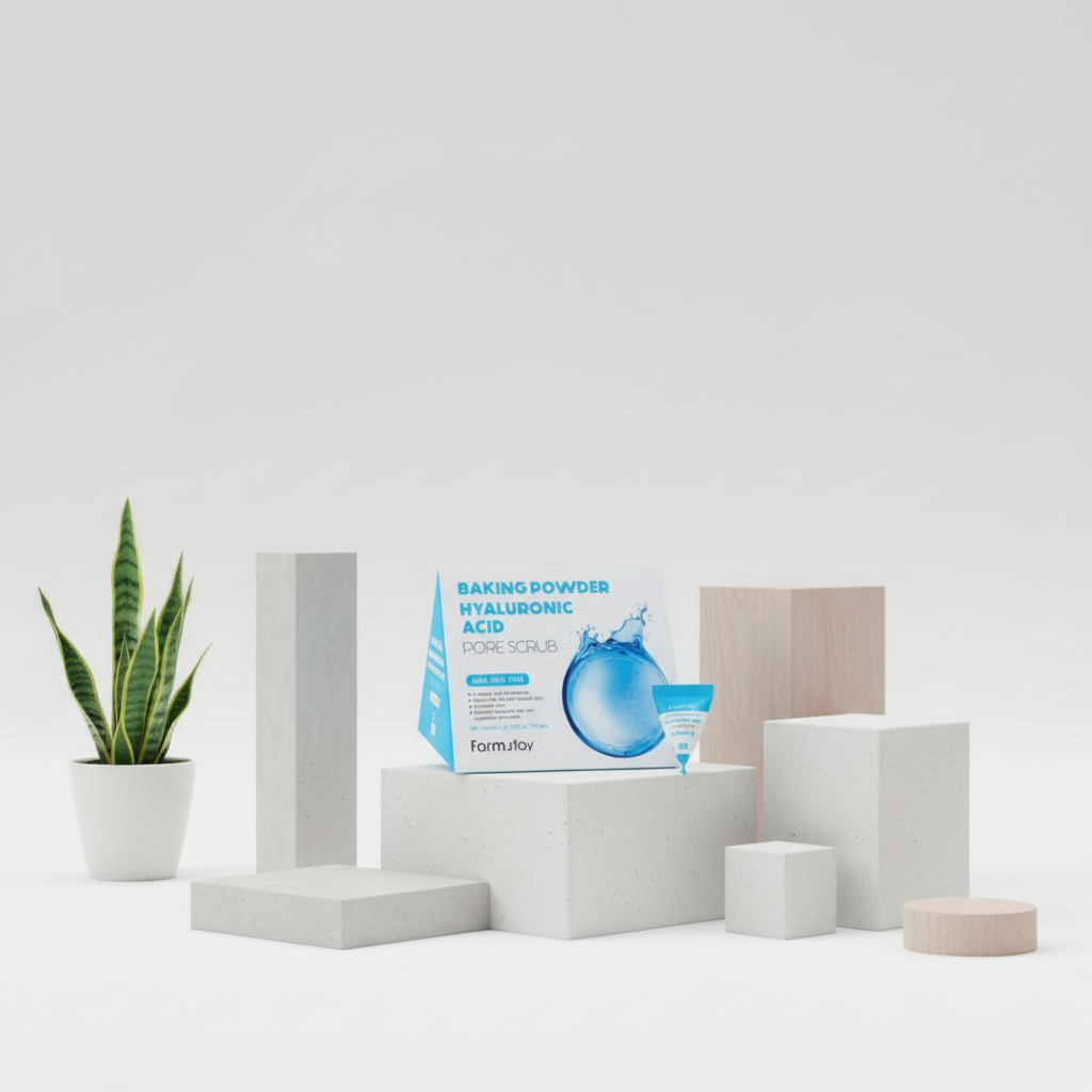 Farm Stay - Baking Powder Hyaluronic Acid Pore Scrub - Pleťový peeling s kyselinou hyaluronovou a kyselinami - 7g x 25 ks