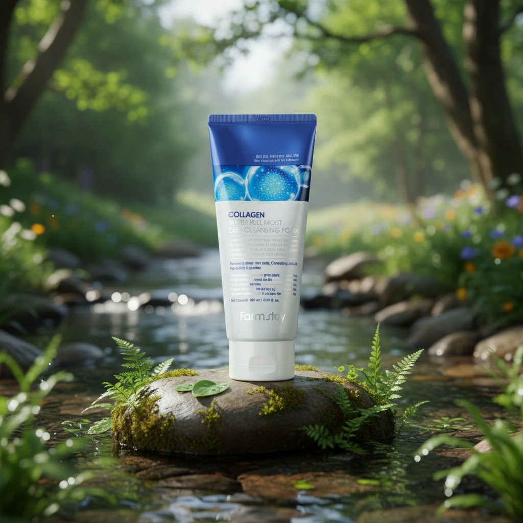 Farm Stay - Collagen Water Full Moist Deep Cleansing Foam - Hloubkově čisticí pěna - 180 ml