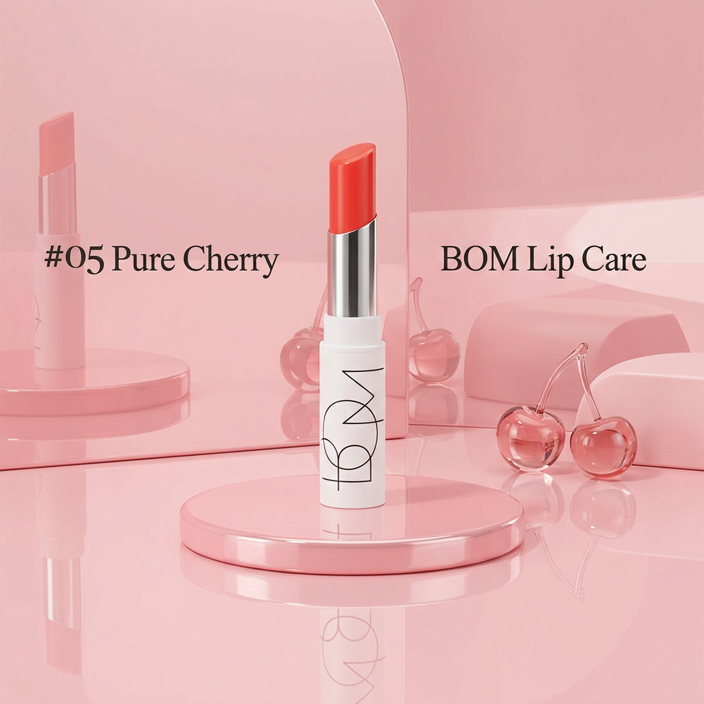B.O.M. - Dewy Lip Balm #05 Pure Cherry - Jemně zabarvený balzám na rty - 4,5 g