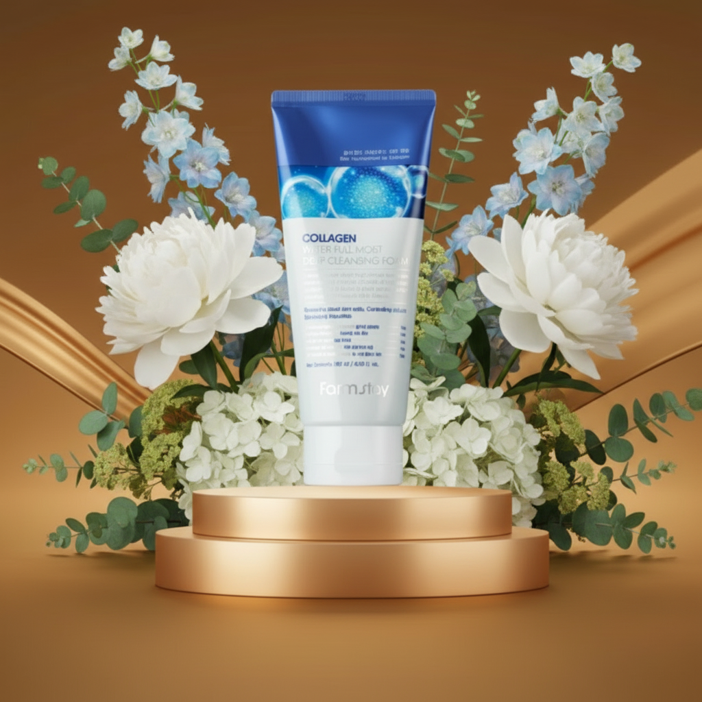 Farm Stay - Collagen Water Full Moist Deep Cleansing Foam - Hloubkově čisticí pěna - 180 ml