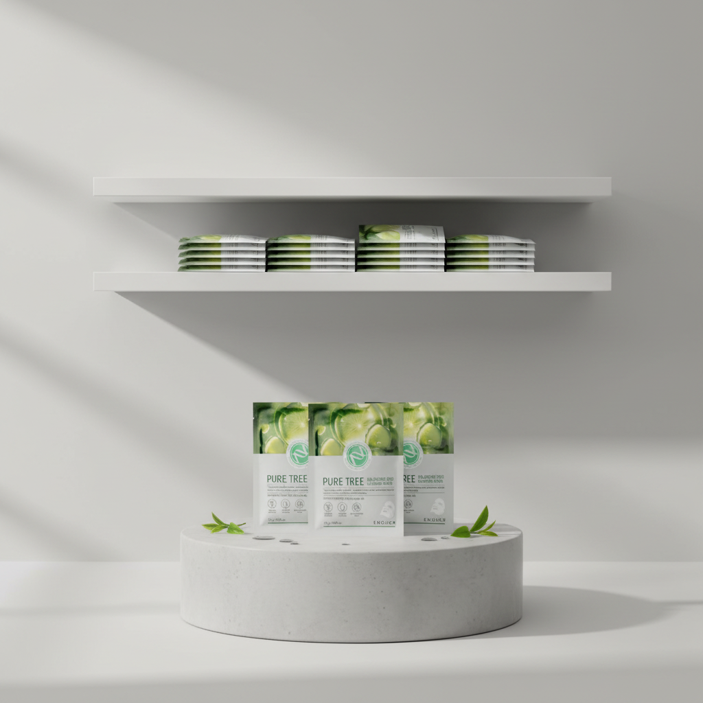 ENOUGH - Pure Tree Balancing Pro Calming Mask - Vyrovnávající zklidňující pleťová maska - 25 g