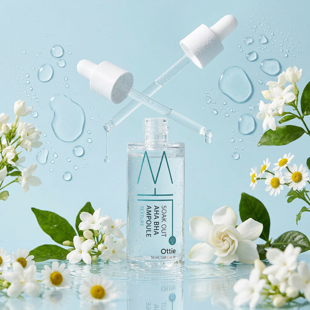 OTTIE - Soak Out AHA BHA Ampoule - Ampule s AHA a BHA pro hloubkové pročištění pleti - 50 ml