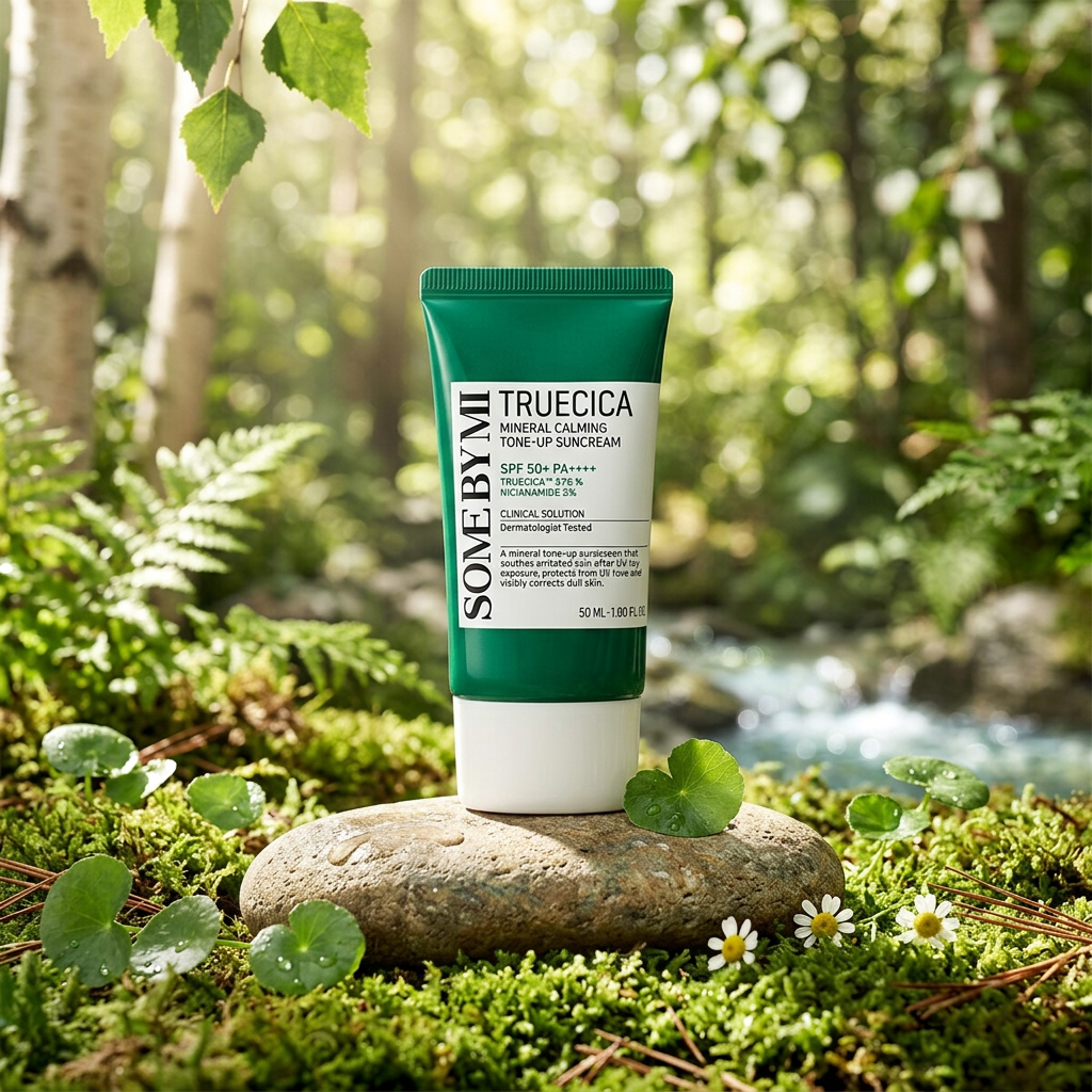Some By Mi - Truecica Mineral Calming Tone-Up Suncream SPF50+/PA++++ - Ochranný krém s minerálními filtry - 50 ml