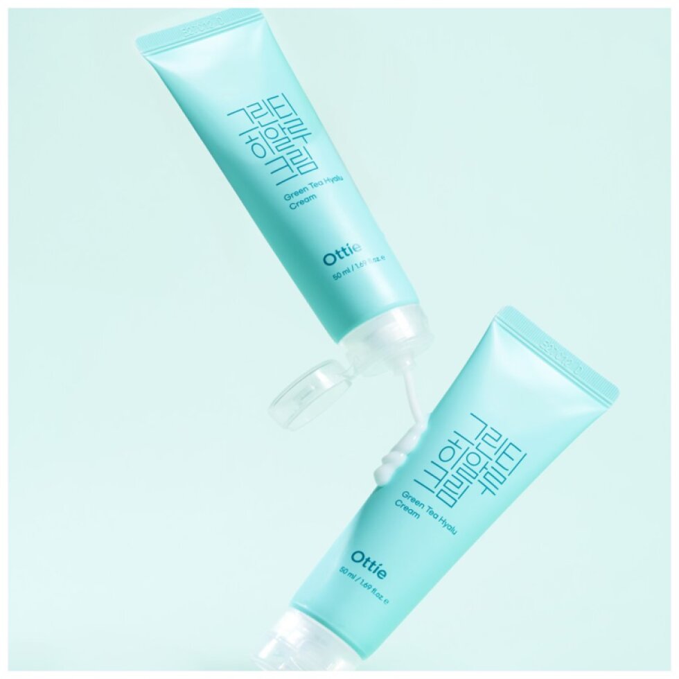 OTTIE - Green Tree Hyalu Cream - Krém s čajovým extraktem a kyselinou hyaluronovou - 50 ml