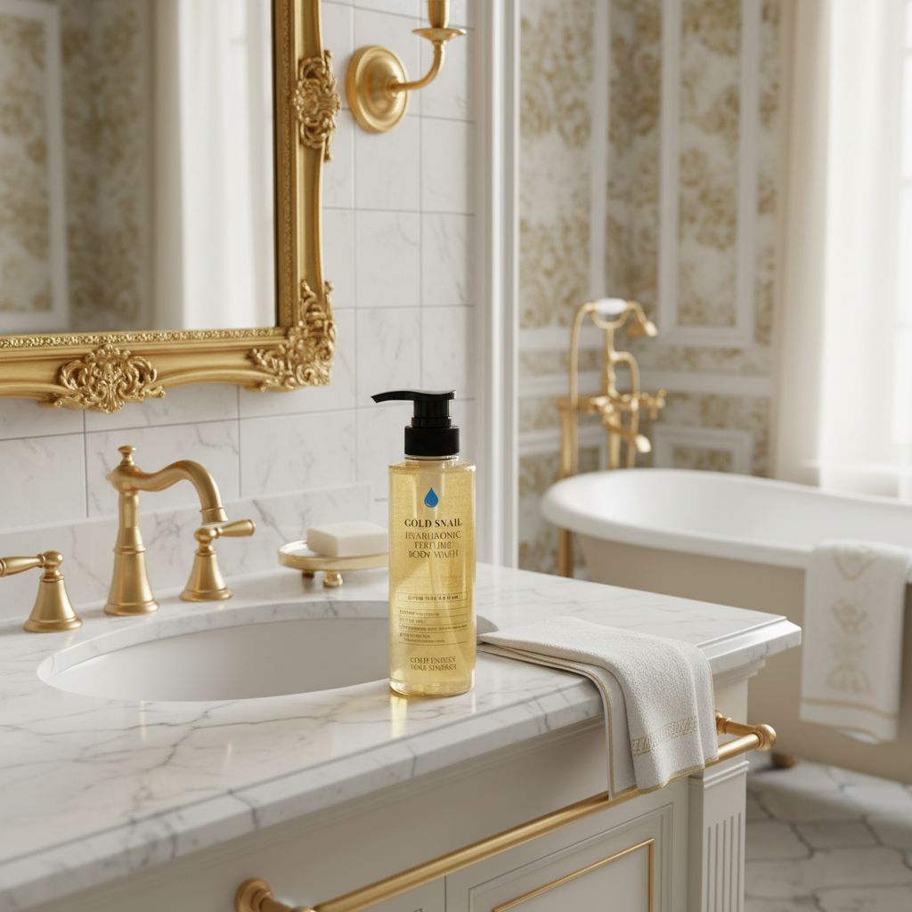 GOLD Energy SNAIL Synergy - Gold Snail Hyaluronic Perfume body Wash - GOLD Energy SNAIL Synergy – Parfémovaný sprchový gel na tělo se šnečím mucinem a zlatem - 300 ml